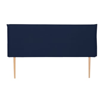EDMOND - Tête de lit tapissée en tissu 100% lin bleu 145x100cm