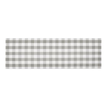 BILLIE LAREDO - Tête de lit tapissée en vichy gris 145x52cm