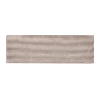 BILLIE COIMBRA - Testiera tappezzata in tessuto scanalato beige 165x52 cm