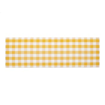 BILLIE LAREDO - Tête de lit tapissée en vichy jaune 165x52cm
