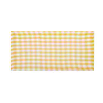 MARINA - Tête de lit enfants tapissée en vichy jaune 110x52cm