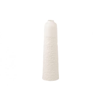 CARVE - Vase blanc céramique D8cm
