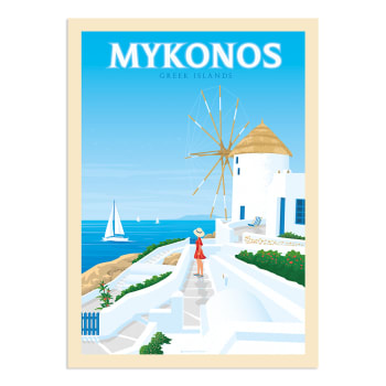 Affiche Mykonos Grèce  50x70 cm
