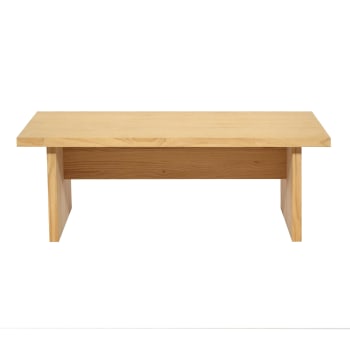 BINIBECA - Table basse rectangulaire en bois massif naturel - 100 cm