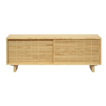MORAIRA - Mueble de TV en madera maciza natural con mallorquina 120 cm