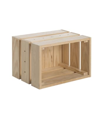 Kiste aus massivem Kiefernholz, anpassbar - L38,4 x H28 cm