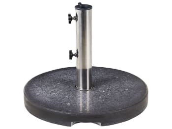 Ceggia - Pied de parasol rond en granit ⌀ 45 cm noir
