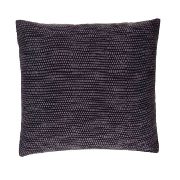 Teo - Housse de coussin en coton gris carrée 45 x 45 cm