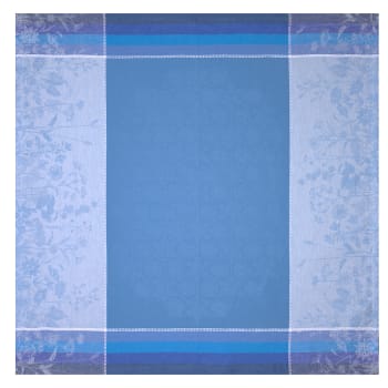 Nappe carrée provence bleu lavande 120×120 cm Jacquard Français