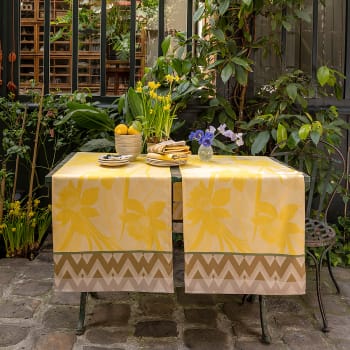 La vie en vosges - Chemin de table en coton soleil 50 x 150