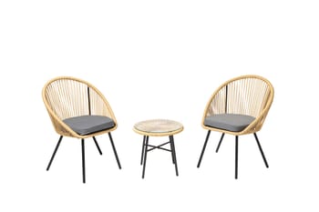 Concept Usine IPANEMA - Salon de balcon beige 2 fauteuils et 1 table
