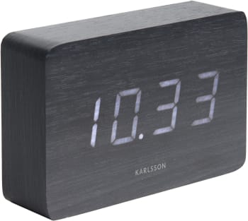 Alarm clock - Réveil rectangulaire en bois square noir