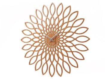 WALL CLOCK - Horloge en bois sunflower 60 cm