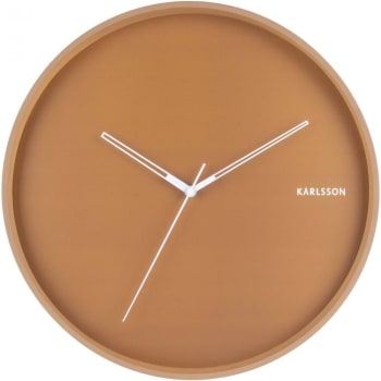 WALL CLOCK - Horloge en métal hue marron