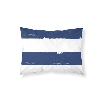 CAMBRILS - Funda de almohada de satén de 400 hilos azul 50x80 cm