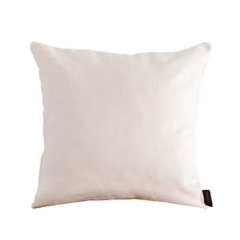 CASCAI - Funda de cojín de lino y algodón blanco 50x50 cm