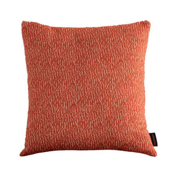 BENISA TEJA - Funda de cojín de algodón y poliéster suavizado naranja 65x65 cm