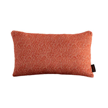 Benisa teja - Funda de cojín de algodón y poliéster suavizado naranja 30x50 cm