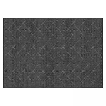 Dioma - Outdoor-Teppich aus Polypropylen, 120 x 170 cm, schwarz