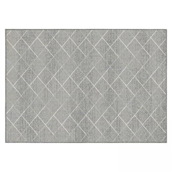 Dioma - Outdoor-Teppich aus Polypropylen, 120 x 170 cm, grau