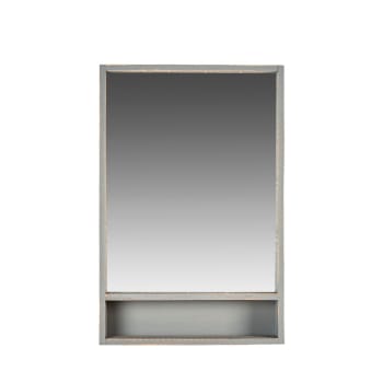 Arno - Espejo rectangular de pared 60x90 cm gris