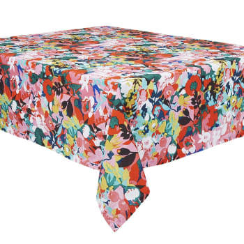Java - Großformatige Tischdecke aus Baumwolle Floraler Druck 140x235