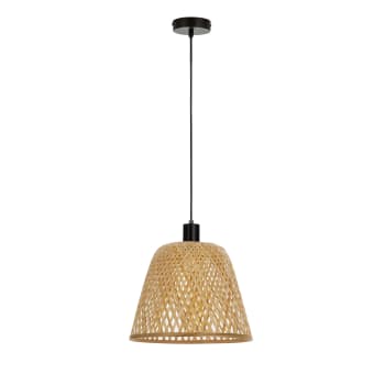 Lampada Da Soffitto in Bambù Naturale Rattan Plafoniera Per Illuminazione Country E27 Plafoniera Retrò Lampada Corridoio Tessuta Mano Camera Letto Ristorante Decorazione Lampada Risparmio,85cm