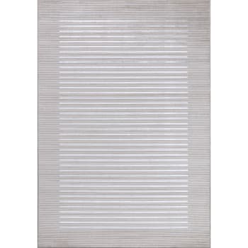 Kaysa - Tapis Scandinave Rayé- Beige/Blanc 200x275