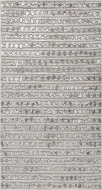 Valkiria - Skandinavischer Teppich mit Punkten Beige/Weiß 80x150
