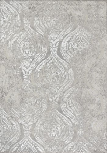 Ingrid - Alfombra vintage oriental blanco/gris 200x275