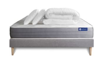 Actiflex dream - Pack prêt à dormir 160x200 cm sommier kit gris