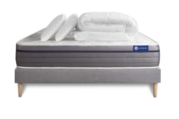 Actiflex zen - Pack prêt à dormir 160x200 cm sommier kit gris