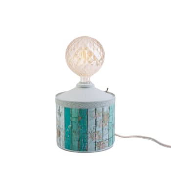 Trae - Lámpara artesanal de metal reciclado multicolor 37x20 cm