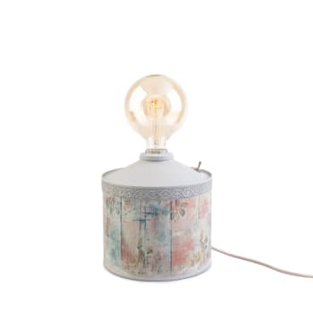 Trae - Lámpara artesanal de metal reciclado multicolor 37x20 cm