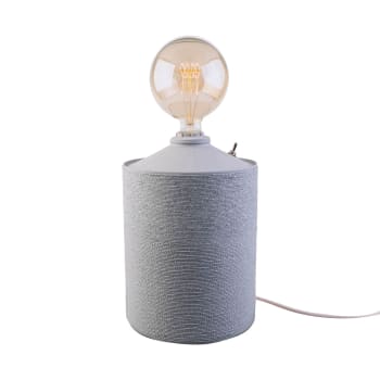 Snor - Lámpara artesanal de metal reciclado gris 48x20 cm