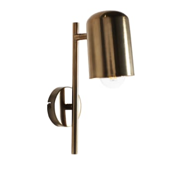 Lámpara de pared de hierro en color oro de 21x10x32cm