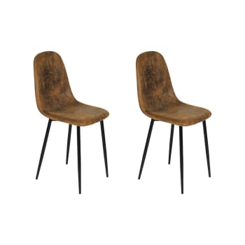 Stanew Set 4 Sedie Da Pranzo Vintage Nordic – Gambe In Metallo, Robust E Di Classe Per Cucina E Soggiorno (Nero)