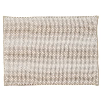 Shade - Tapis de bain en polyester uni beige 50x80cm