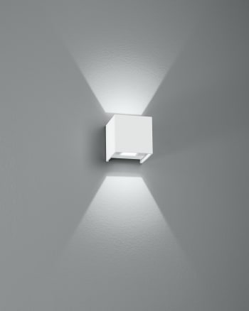 Alfa - Aplique LED de exterior de aluminio blanco con luz bidireccional 4000K