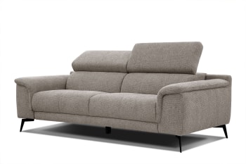 Fiero - 3-Sitzer XXL Sofa aus Stoff, taupe