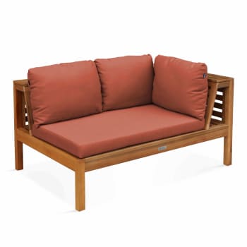 Maupiti - Gartenmöbelset mit 2 Sofas, 1 Sessel und einem Terrakotta-Tisch