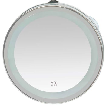 Miroir grossissant x5 lumineux rond sur ventouses