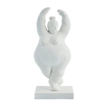Statuetta  in poliresina bianca Alt.28