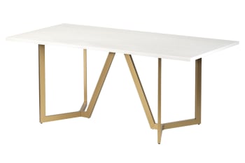 Mesa blanco de madera 180x90x75cm