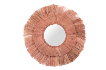 Espejo rosa de fibras 70x4x70cm