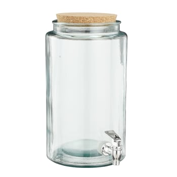 Dispensador de bebidas de vidrio reciclado 6 litros