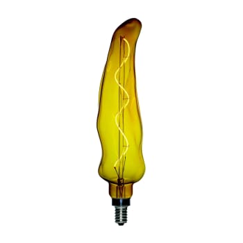 Lampadina peperone con filamento led in vetro gialla