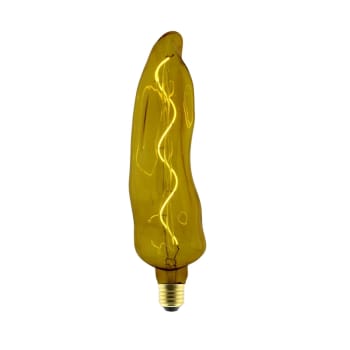 Lampadina peperone con filamento led in vetro gialla