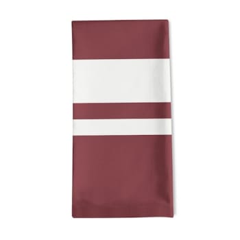 PAMPELUNE - Serviette de table satin de coton Rouge 50x50 cm