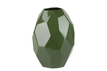 Florero verde de cerámica 25x25x36cm